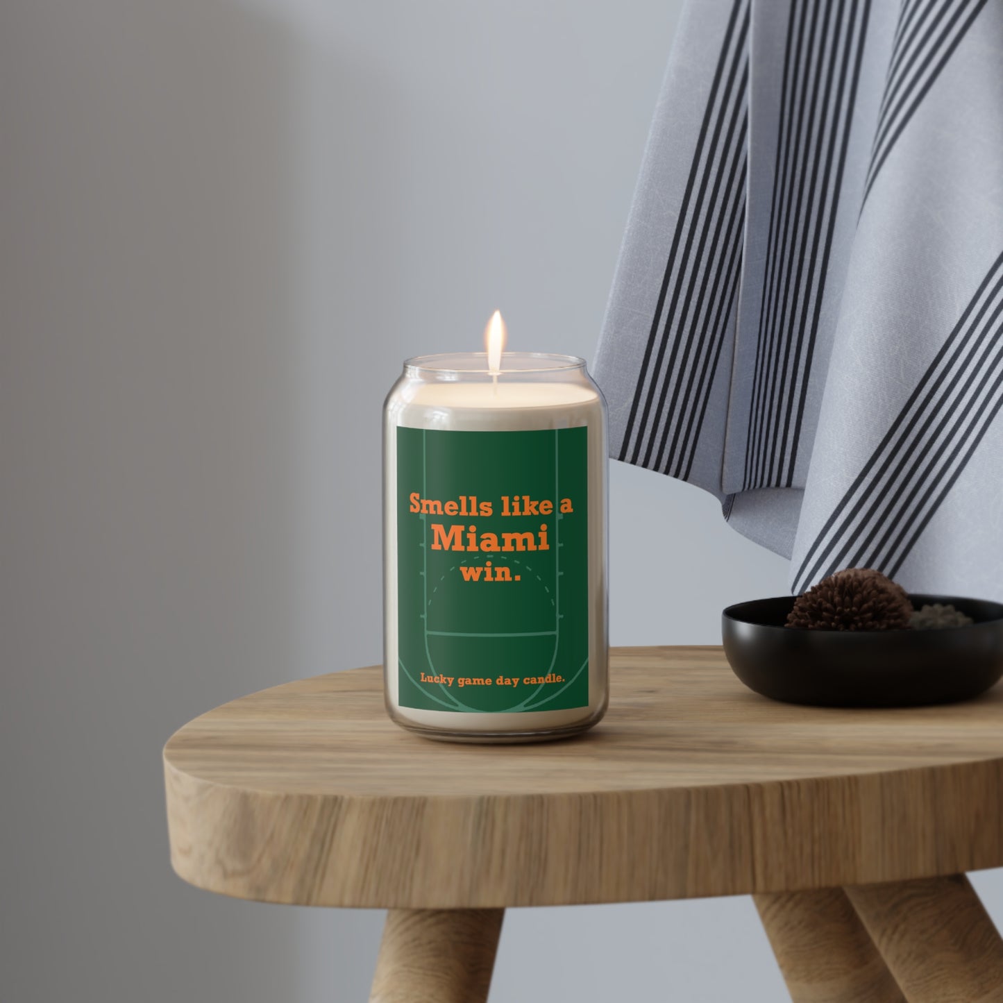 Miami Basketball - "Smells like a Miami win" scented candle (13.75 oz)