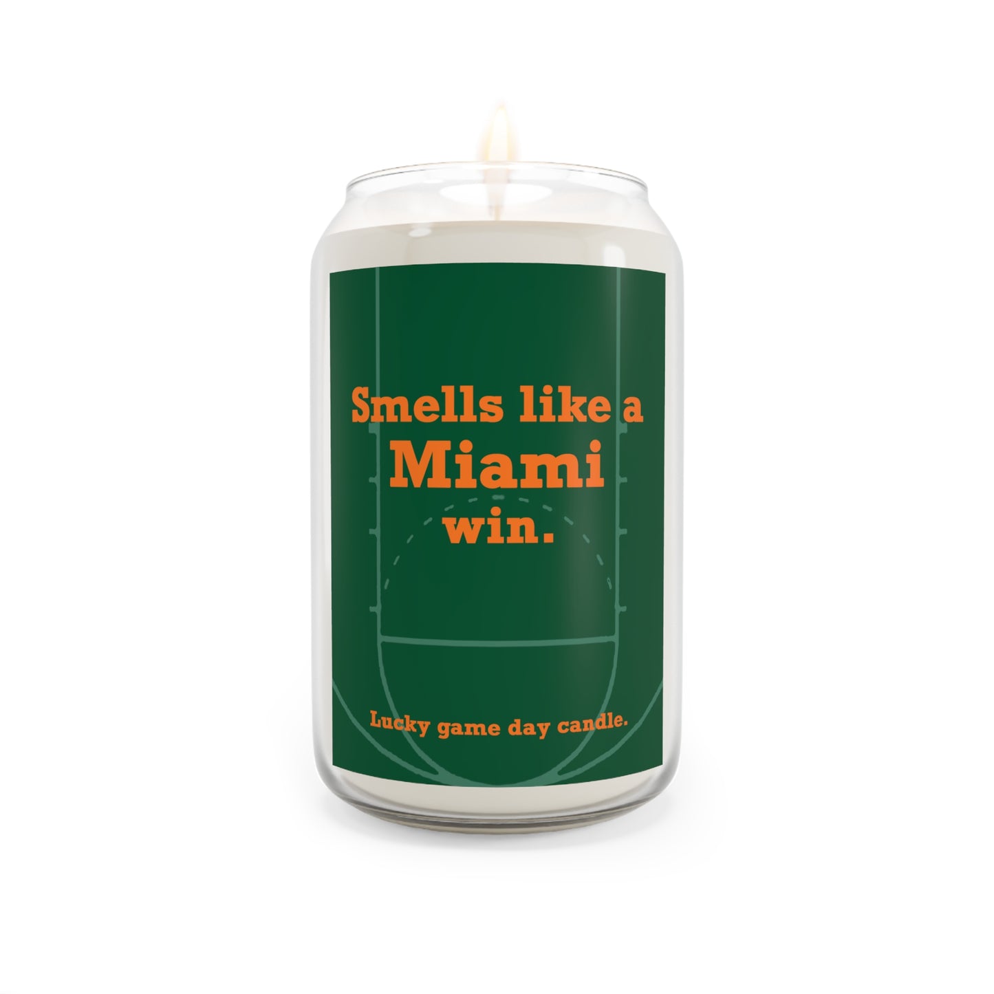 Miami Basketball - "Smells like a Miami win" scented candle (13.75 oz)