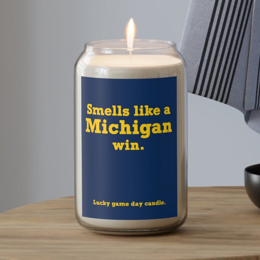 Michigan - "Smells like a Michigan win" scented candle (13.75 oz)