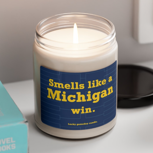 Michigan Basketball - "Smells like a Michigan win" scented candle (9 oz)