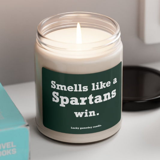 Michigan State - "Smells like a Spartans win" scented candle (9 oz)