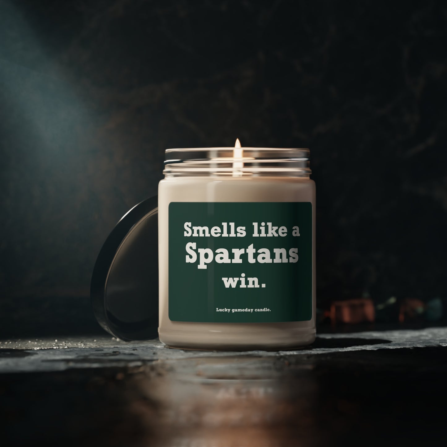 Michigan State - "Smells like a Spartans win" scented candle (9 oz)