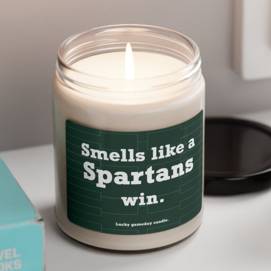 Michigan State Basketball - "Smells like a Spartans win" scented candle (9 oz)