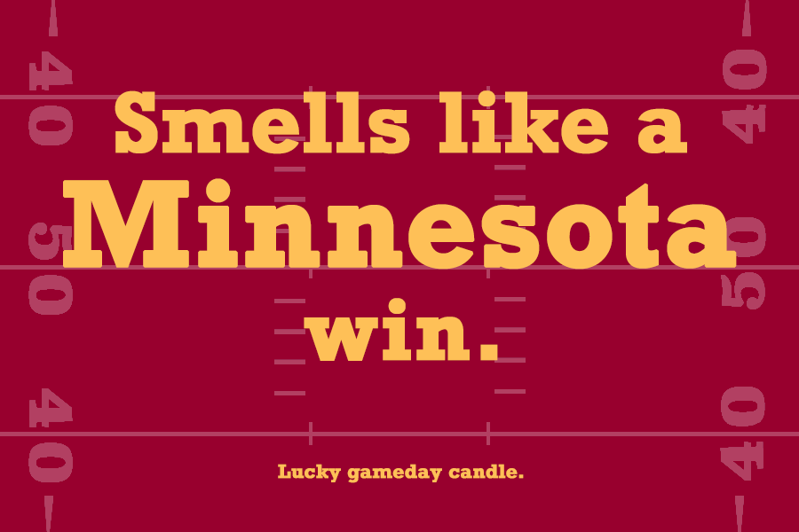 Minnesota Football - "Smells like a Minnesota win" scented candle (9 oz)