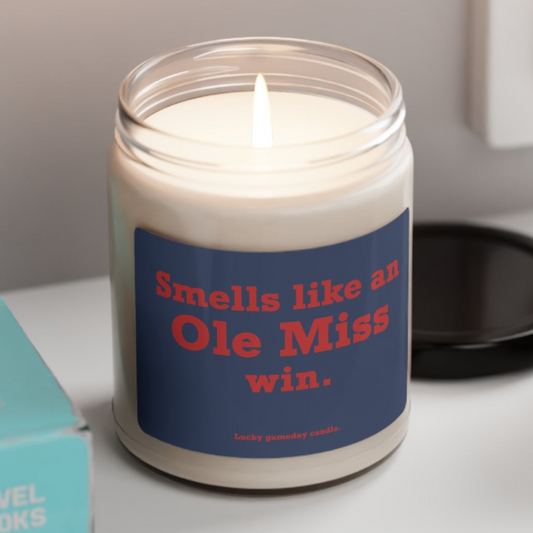 Mississippi - "Smells like an Ole Miss win" scented candle (9 oz)