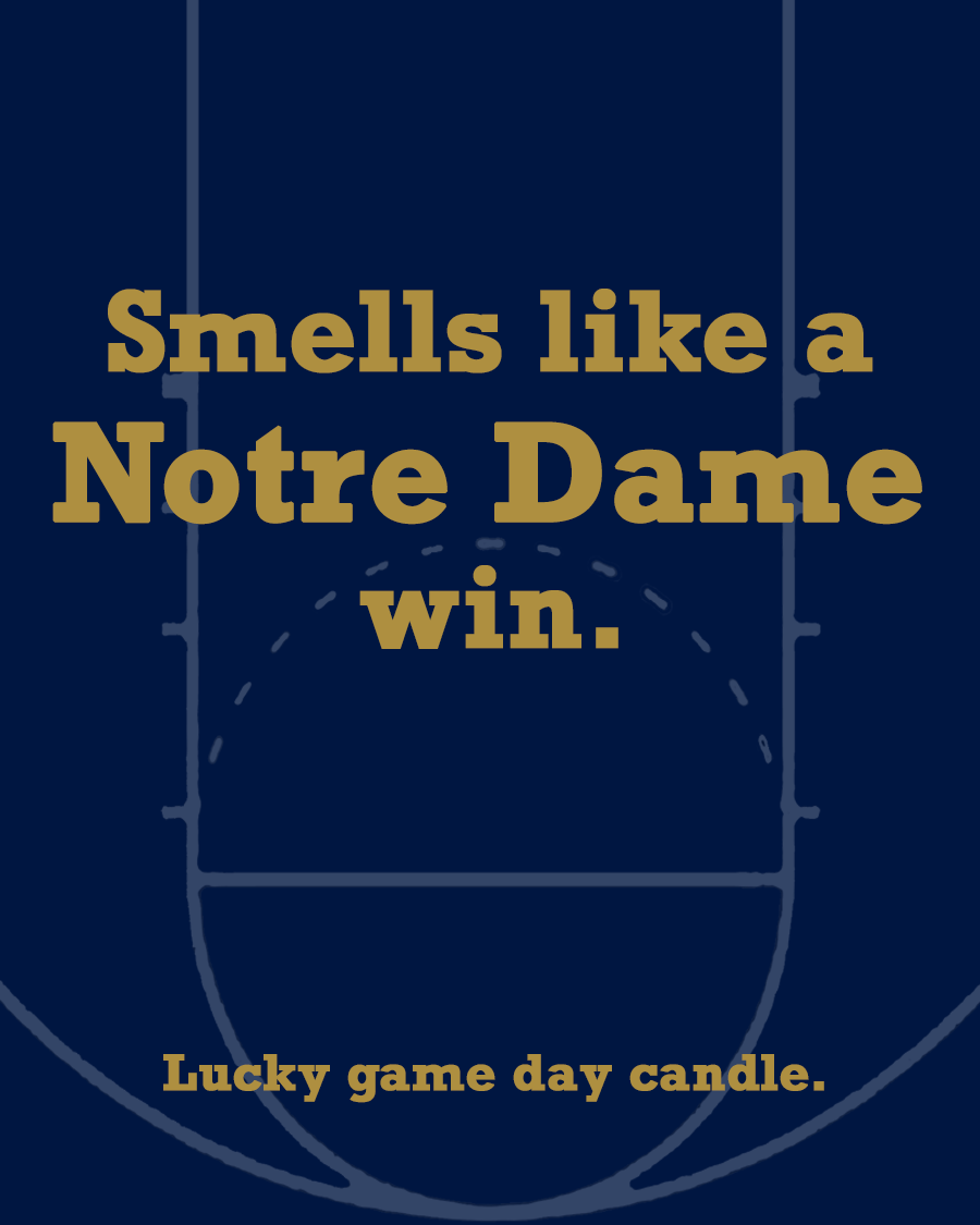 Notre Dame Basketball - "Smells like a Notre Dame win" scented candle (13.75 oz)