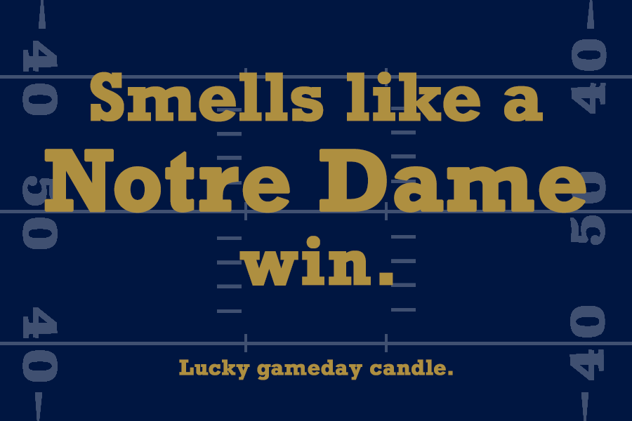 Notre Dame Football - "Smells like a Notre Dame win" scented candle (9 oz)