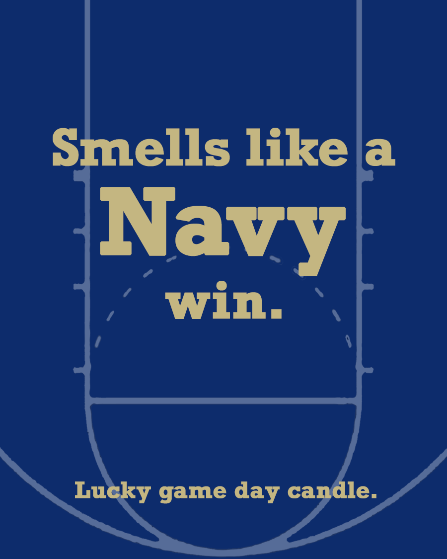 Navy Basketball - "Smells like a Navy win" scented candle (13.75 oz)