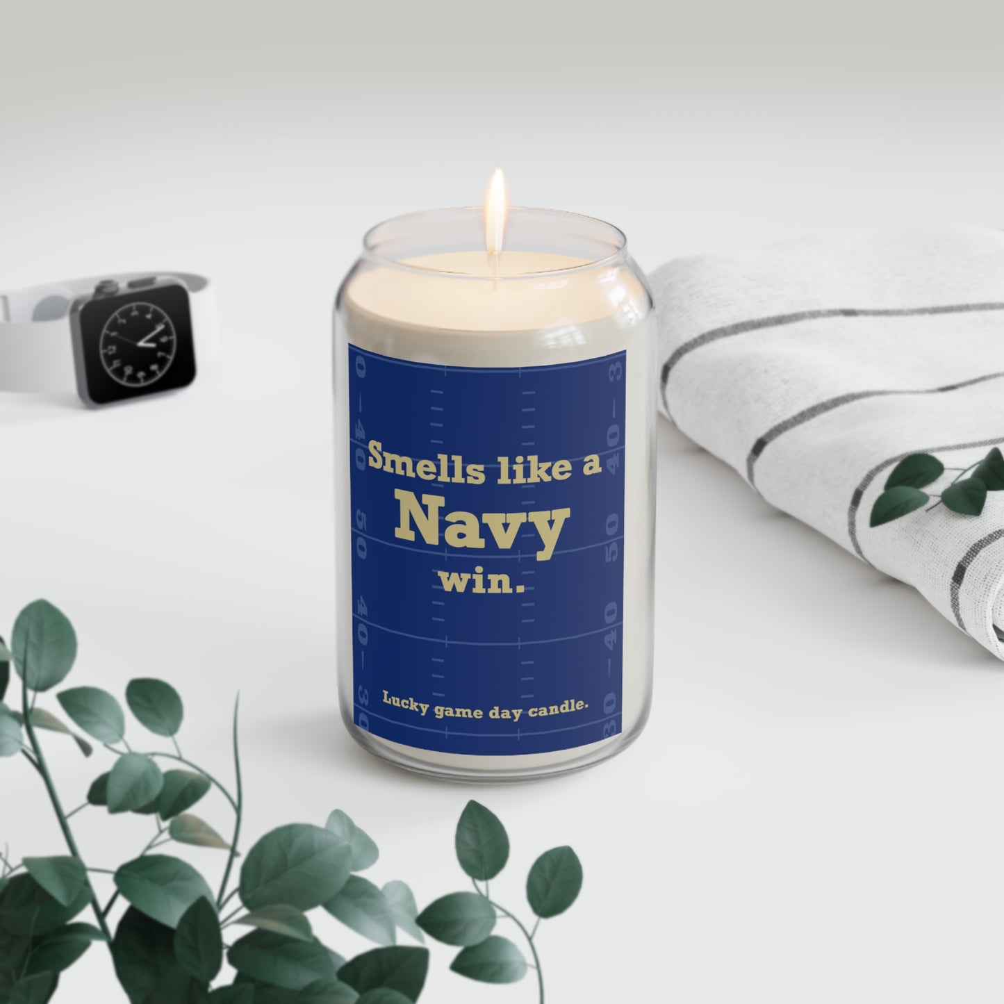 Navy Football - "Smells like a Navy win" scented candle (13.75 oz)