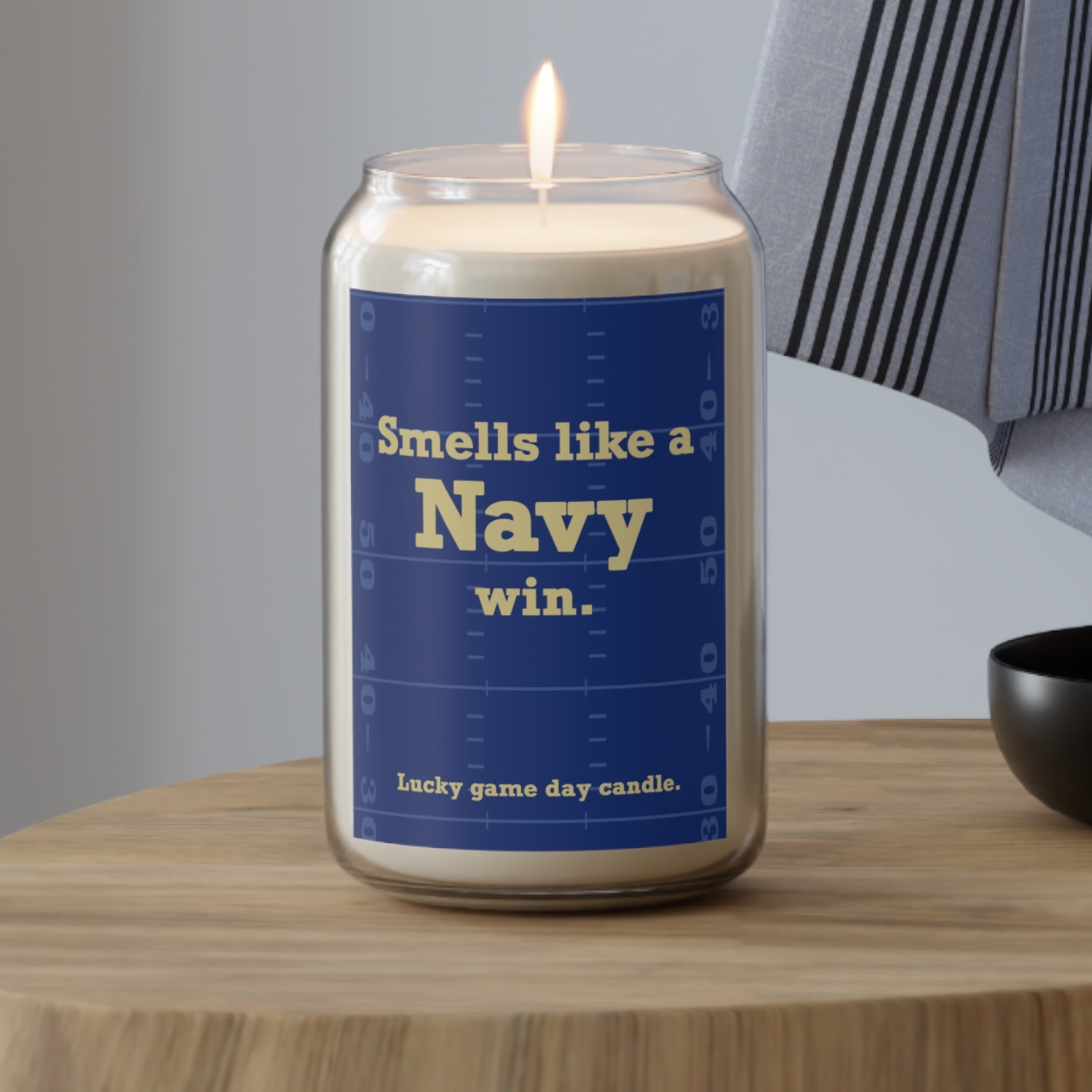Navy Football - "Smells like a Navy win" scented candle (13.75 oz)