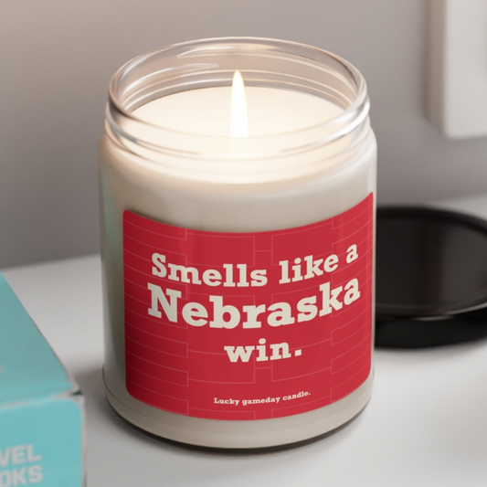 Nebraska Basketball - "Smells like a Nebraska win" scented candle (9 oz)