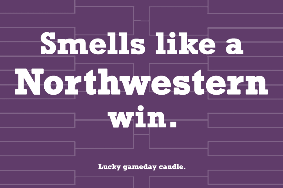 Northwestern Basketball - "Smells like a Northwestern win" scented candle (9 oz)