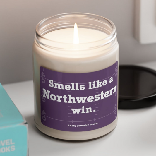 Northwestern Football - "Smells like a Northwestern win" scented candle (9 oz)