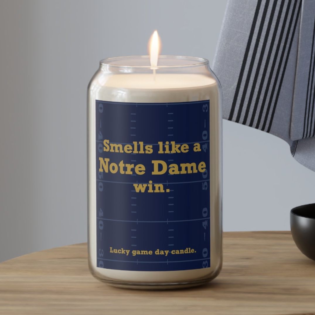 Notre Dame Football - "Smells like a Notre Dame win" scented candle (13.75 oz)