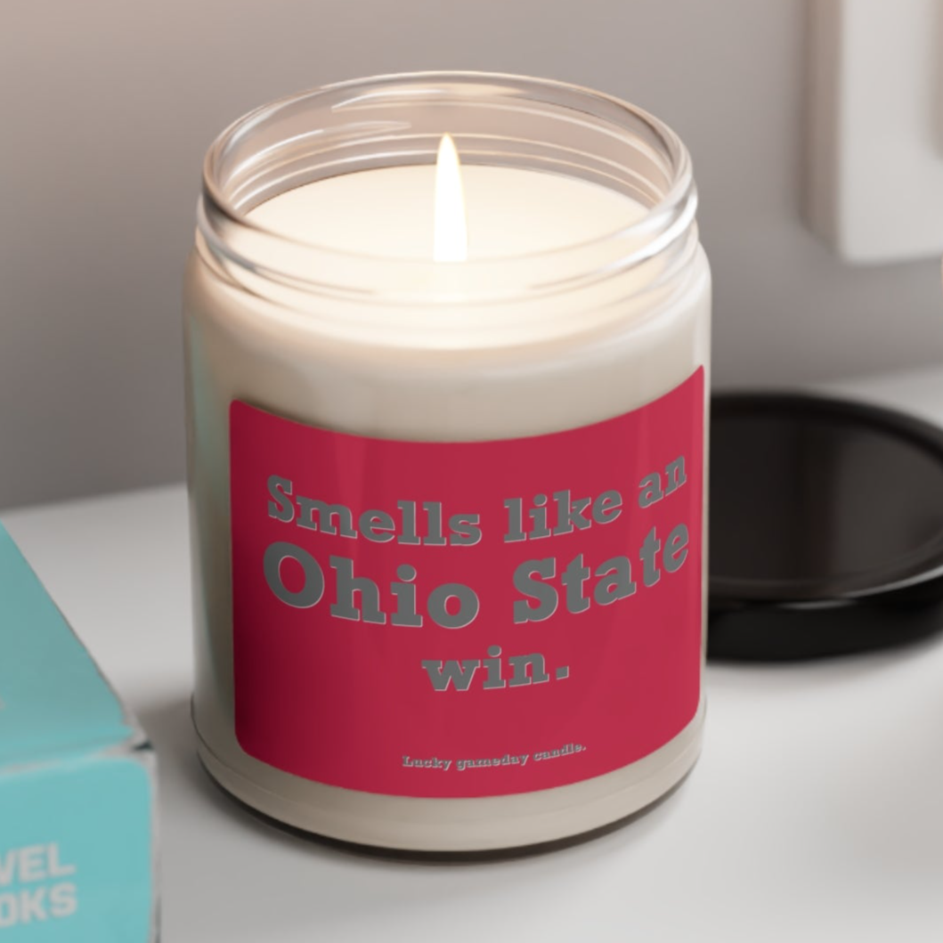 Ohio State - "Smells like an Ohio State win" scented candle (9 oz)