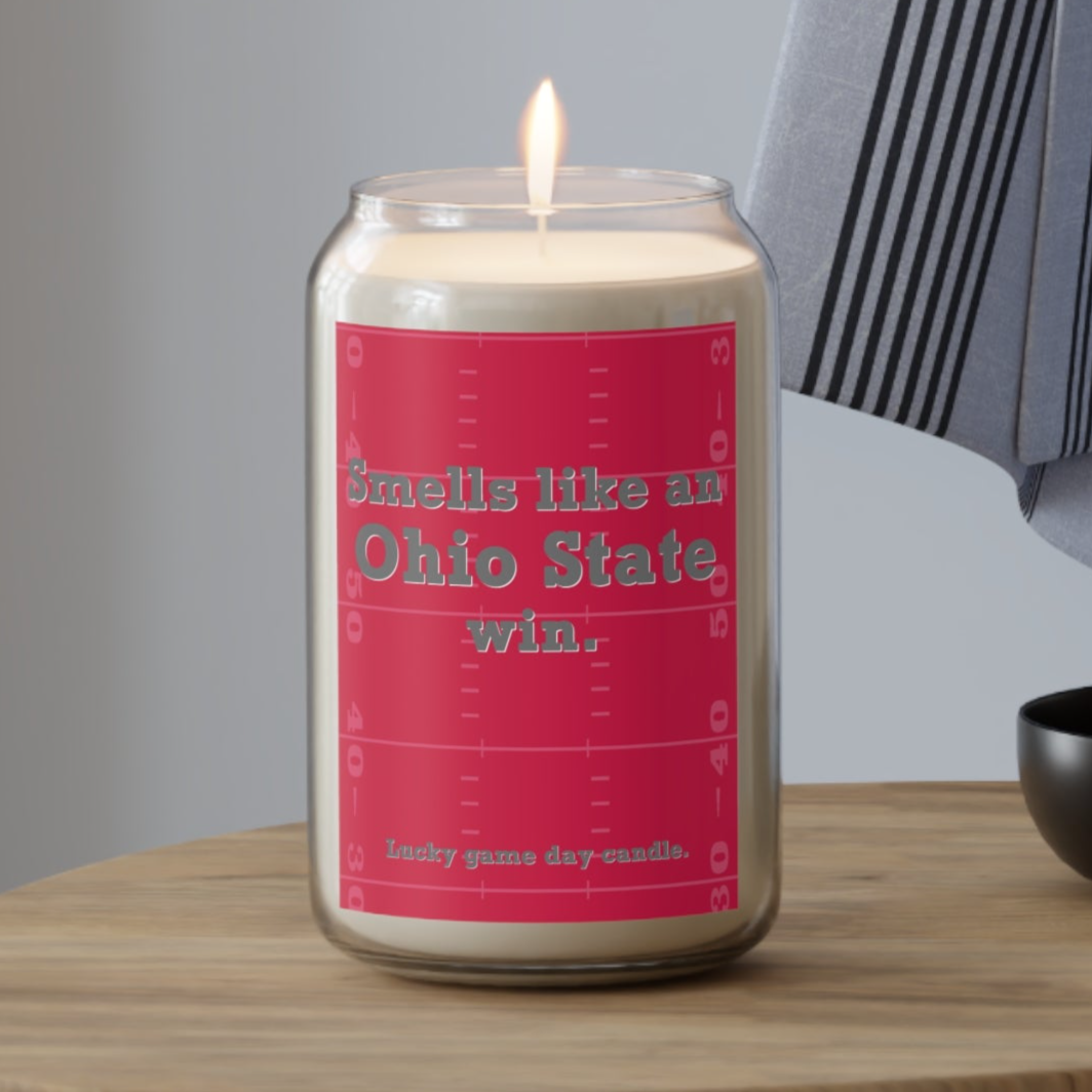 Ohio State Football - "Smells like an Ohio State win" scented candle (13.75 oz)