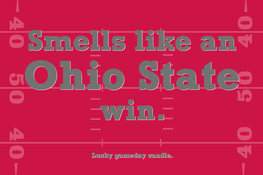 Ohio State Football - "Smells like an Ohio State win" scented candle (9 oz)