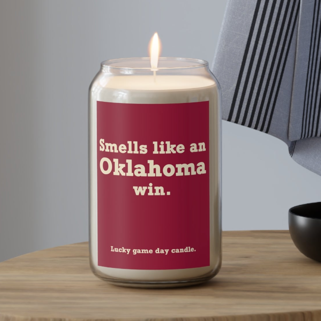 Oklahoma - "Smells Like an Oklahoma Win" scented candle (13.75 oz)