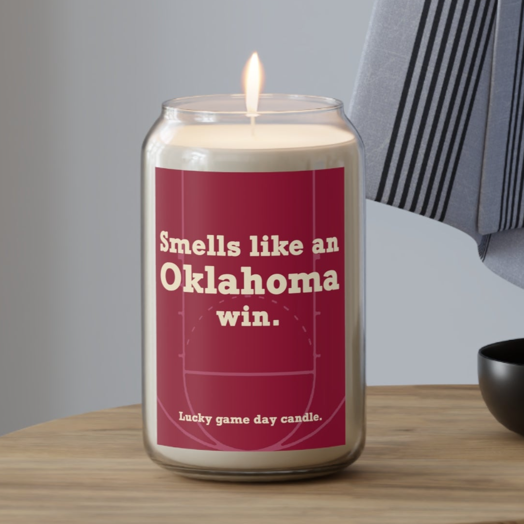 Oklahoma Basketball - "Smells Like an Oklahoma Win" scented candle (13.75 oz)