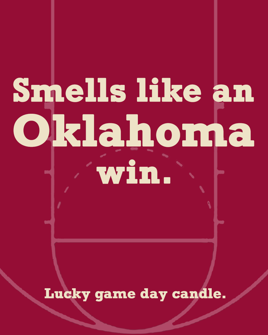 Oklahoma Basketball - "Smells Like an Oklahoma Win" scented candle (13.75 oz)