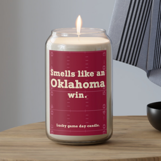 Oklahoma Football - "Smells Like an Oklahoma Win" scented candle (13.75 oz)