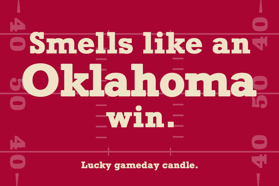 Oklahoma Football - "Smells like an Oklahoma win" scented candle (9 oz)