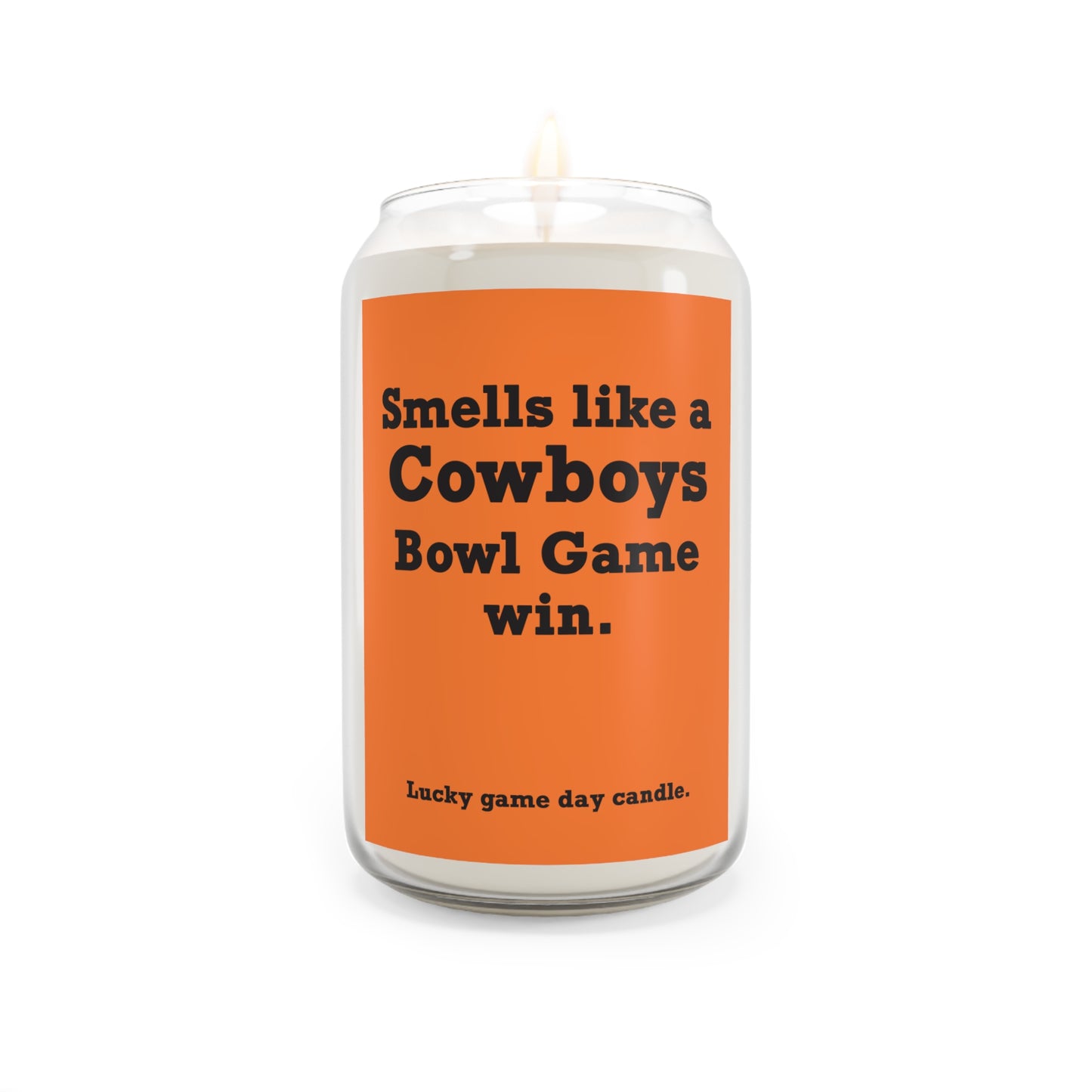 Oklahoma State Bowl Game - "Smells like a Cowboys Bowl Game win" scented candle (13.75 oz)