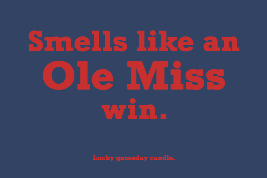 Mississippi - "Smells like an Ole Miss win" scented candle (9 oz)