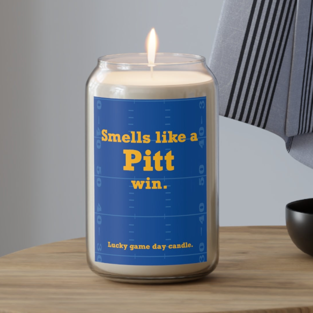 Pitt Football - "Smells like a Pitt win" scented candle (13.75 oz)