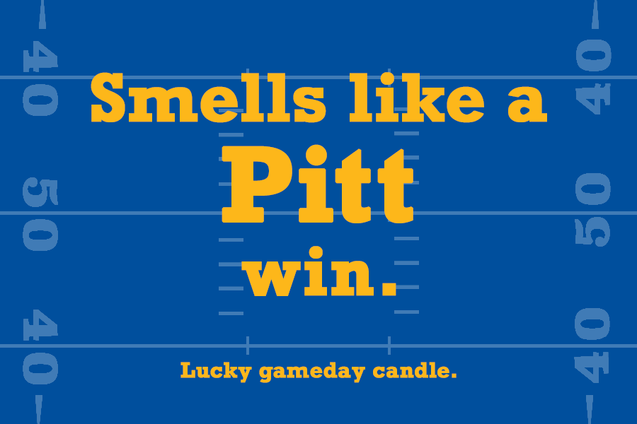 Pitt Football - "Smells like a Pitt win" scented candle (9 oz)