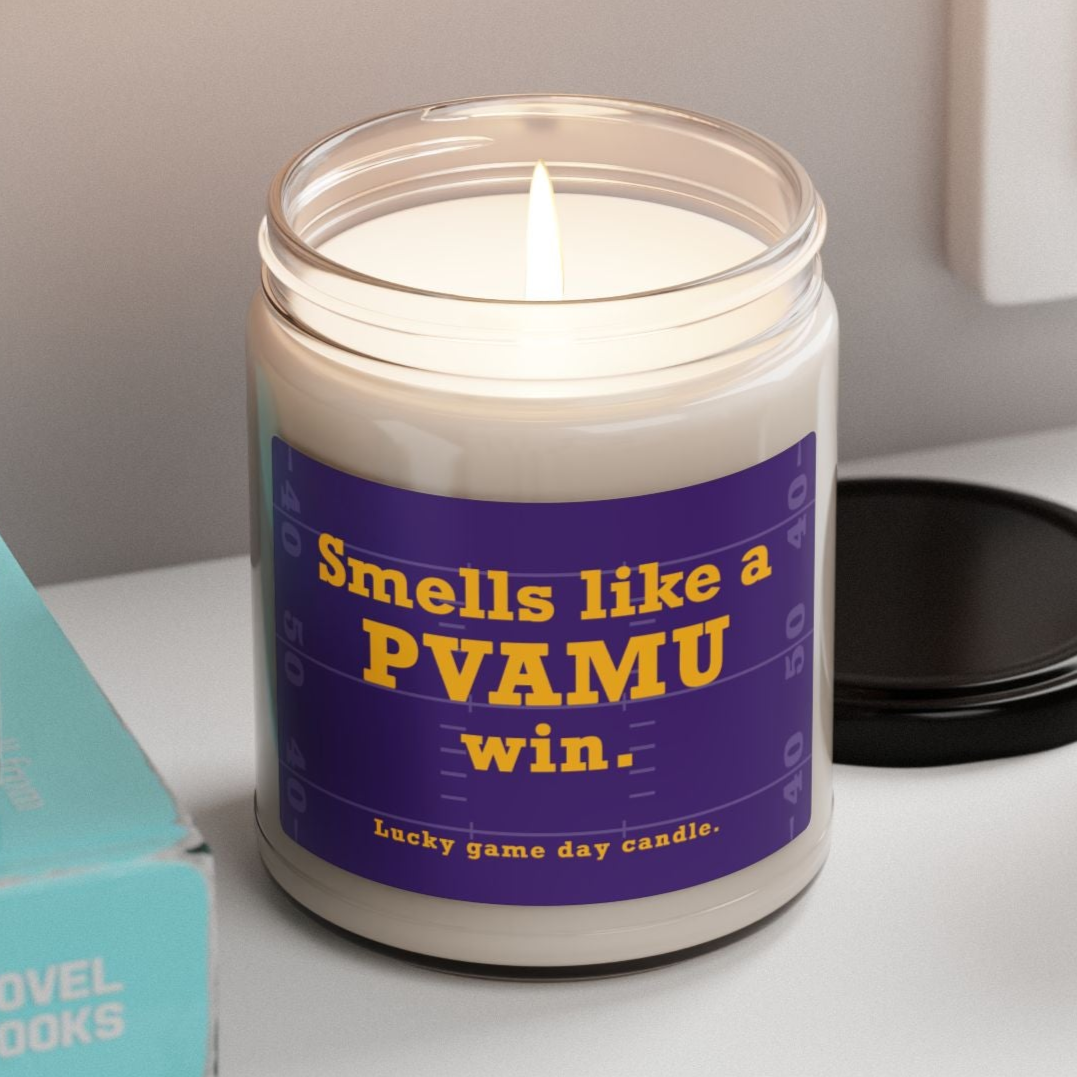 Prairie View A&M Football - "Smells like a PVAMU win" scented candle (9 oz)