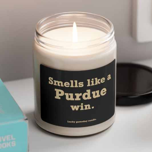 Purdue - "Smells like a Purdue win" scented candle (9 oz)