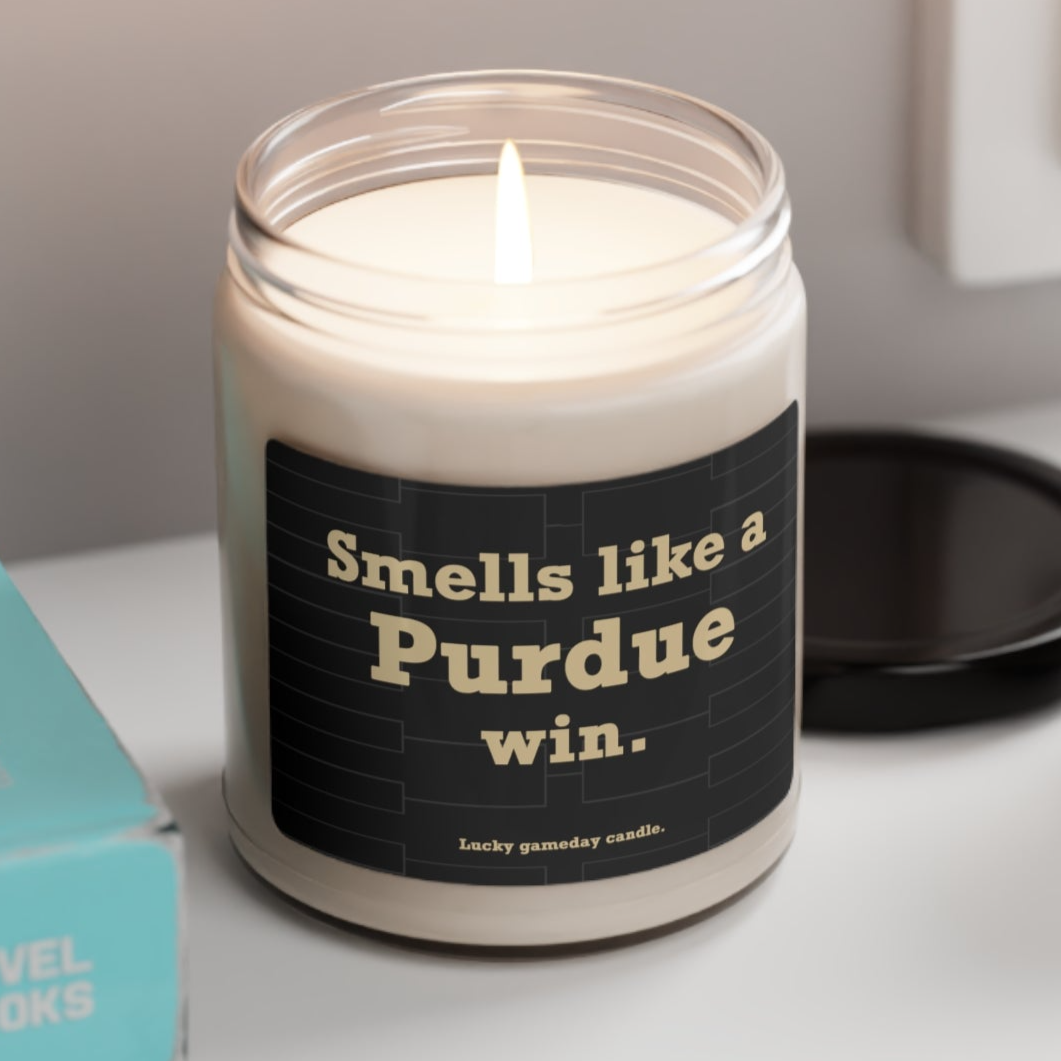 Purdue Basketball - "Smells like a Purdue win" scented candle (9 oz)