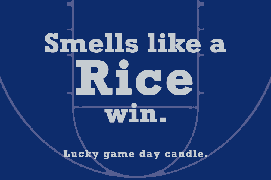 Rice Basketball - "Smells like a Rice win" scented candle (9 oz)