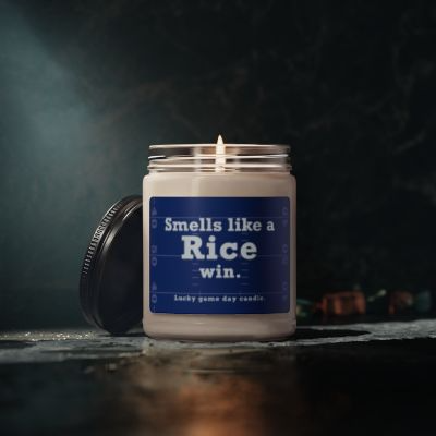 Rice Football - "Smells like a Rice win" scented candle (9 oz)