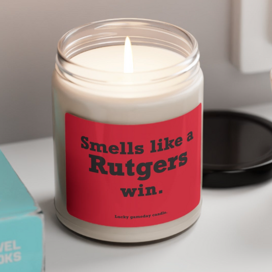 Rutgers - "Smells like a Rutgers win" scented candle (9 oz)