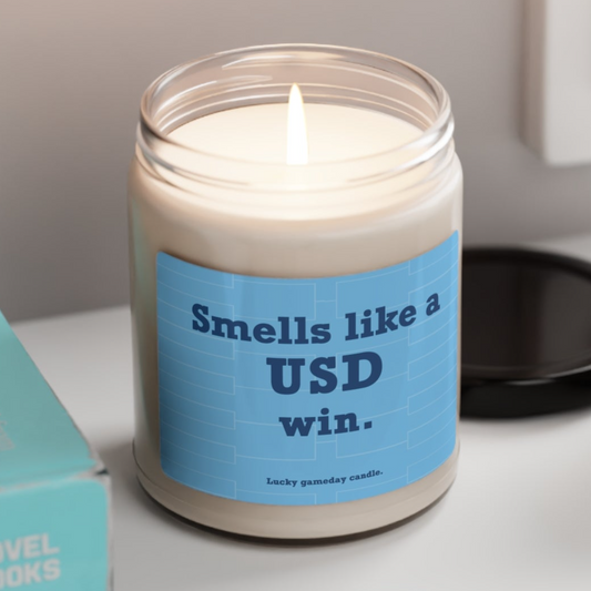 San Diego Basketball - "Smells like a USD win" scented candle (9 oz)