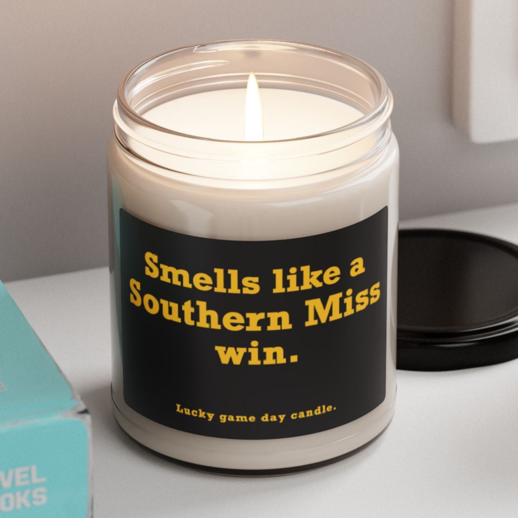 Southern Mississippi - "Smells like a Southern Miss win" scented candle (9 oz)