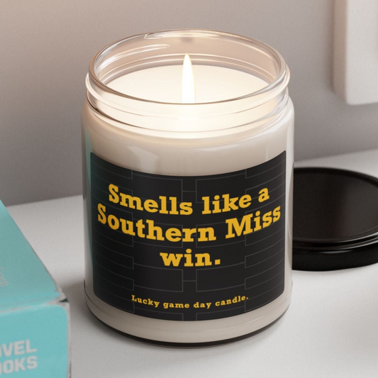 Southern Mississippi Basketball - "Smells like a Southern Miss win" scented candle (9 oz)