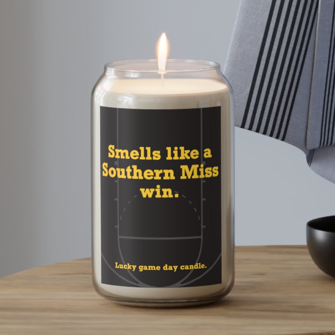 Southern Mississippi Basketball - "Smells like a Southern Miss win" scented candle (13.75 oz)