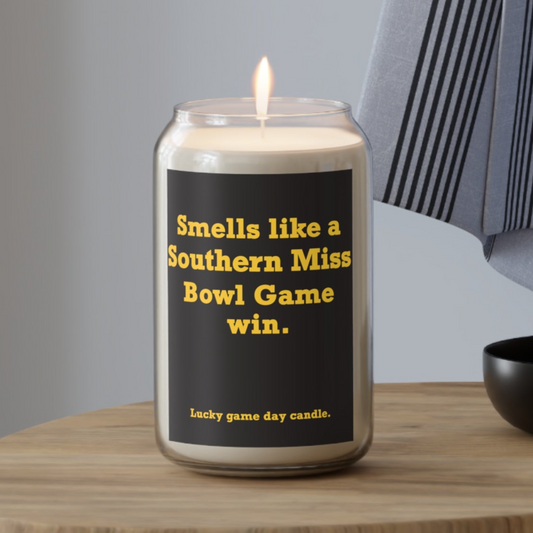 Southern Mississippi Bowl Game - "Smells like a Southern Miss Bowl Game win" scented candle (13.75 oz)