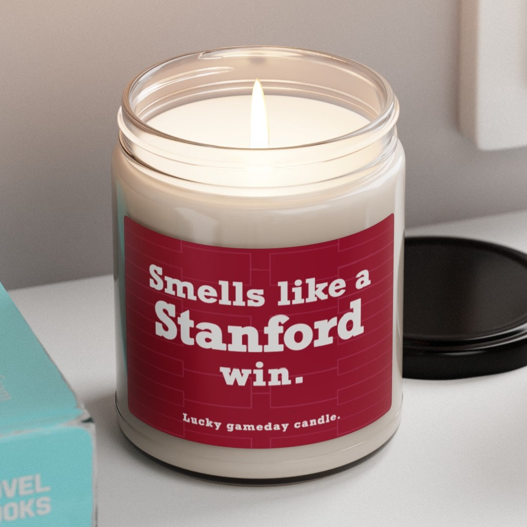 Stanford Basketball - "Smells like a Stanford win" scented candle (9 oz)