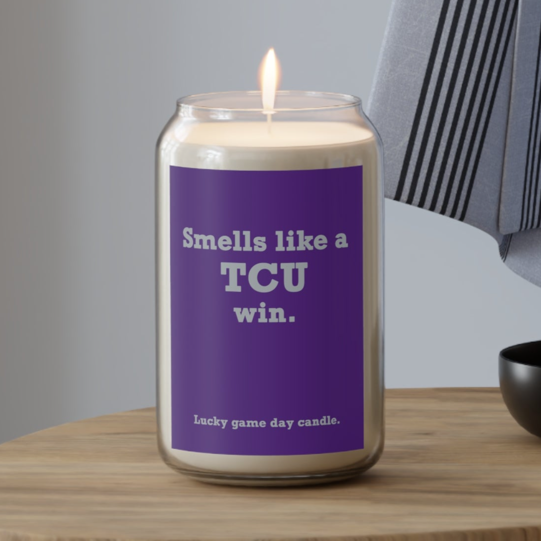 TCU - "Smells like a TCU win" scented candle (13.75 oz)