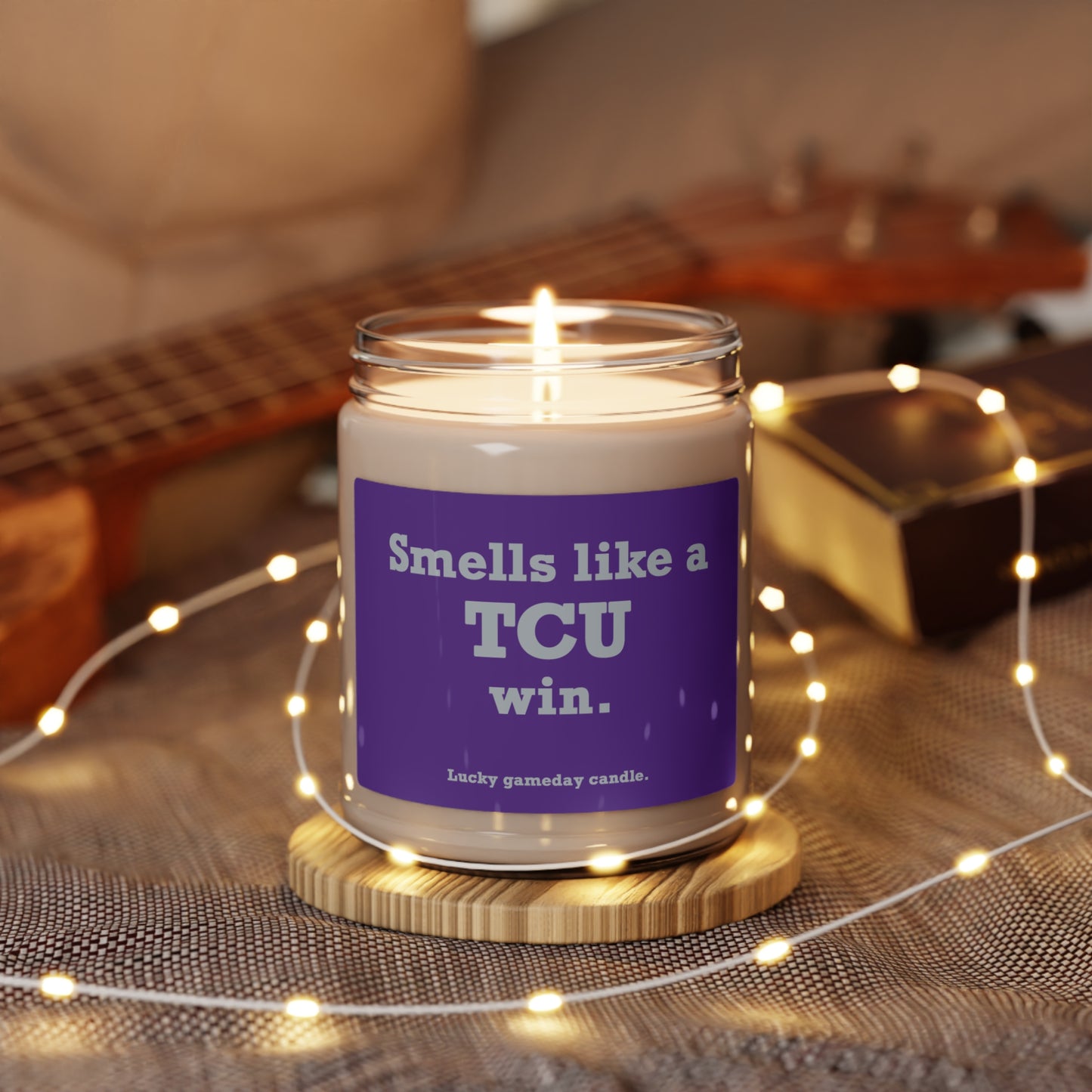 TCU - "Smells like a TCU win" scented candle (9 oz)