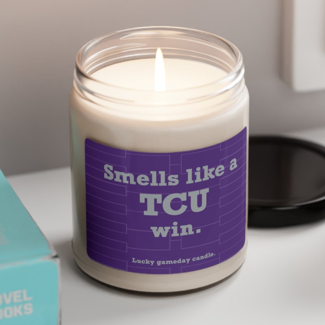 TCU Basketball - "Smells like a TCU win" scented candle (9 oz)