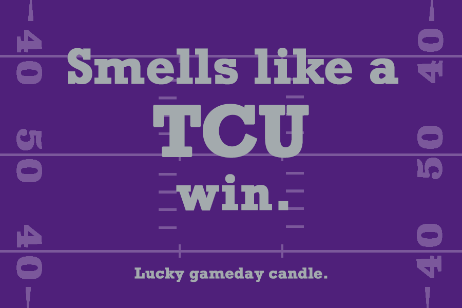 TCU Football - "Smells like a TCU win" scented candle (9 oz)