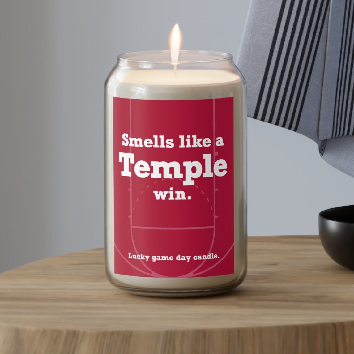 Temple Basketball - Smells Like a Temple Win (9 oz) scented candle 