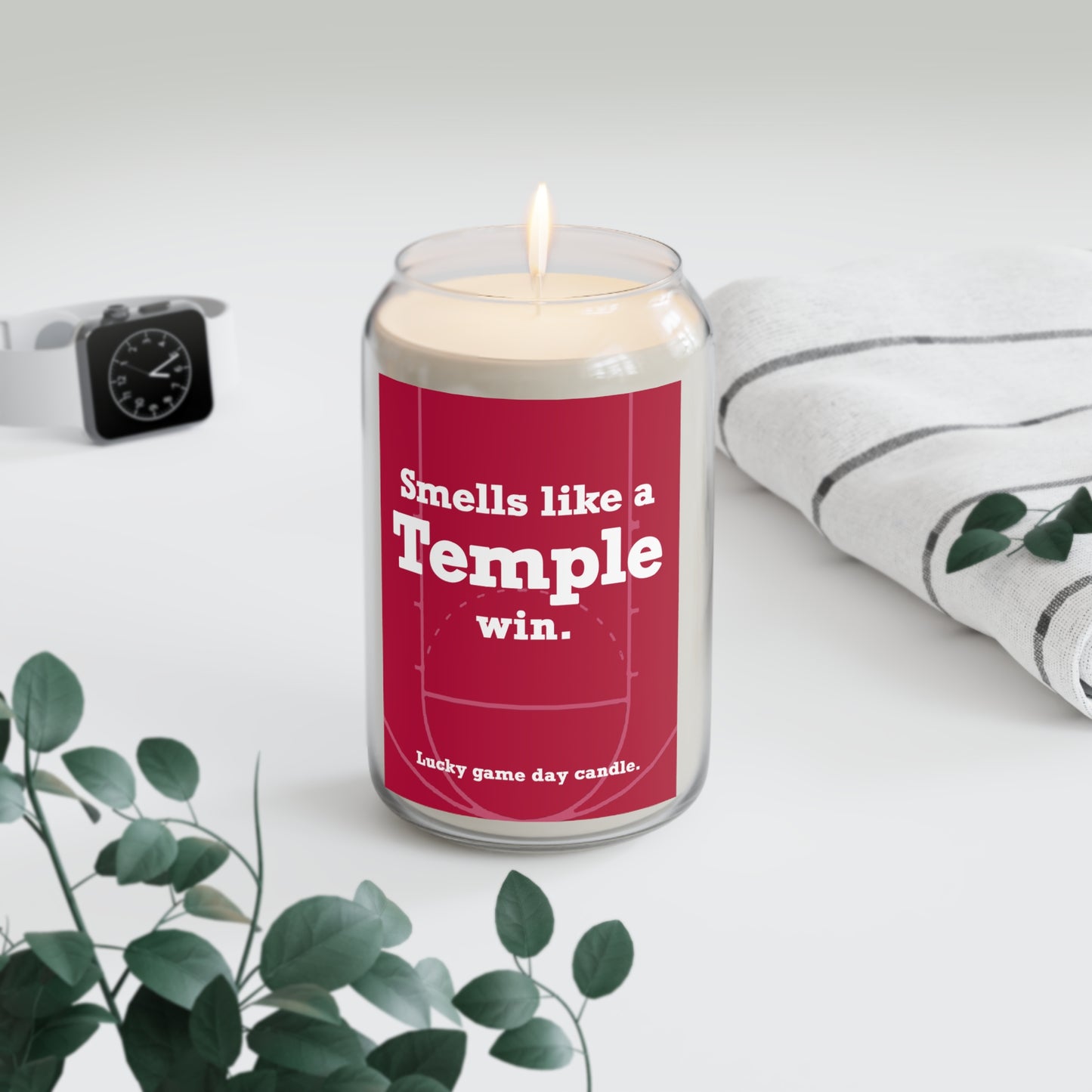 Temple Basketball -  "Smells like a Temple win" scented candle (13.75 oz)