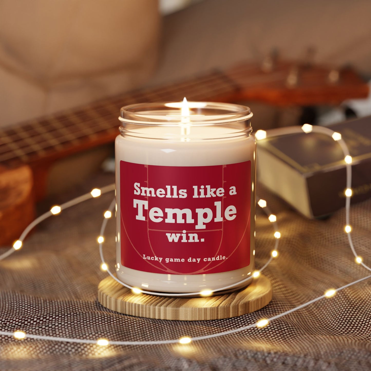 Temple Basketball -  "Smells like a Temple win" scented candle (9 oz)