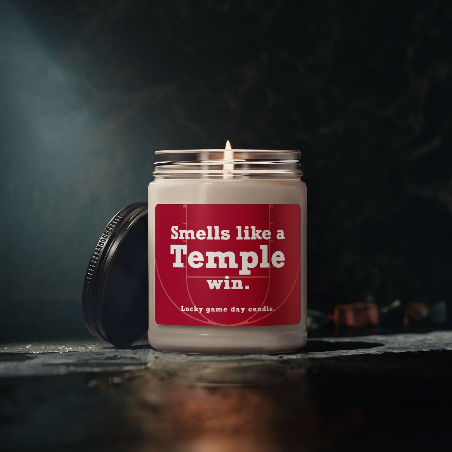 Temple Basketball -  "Smells like a Temple win" scented candle (9 oz)